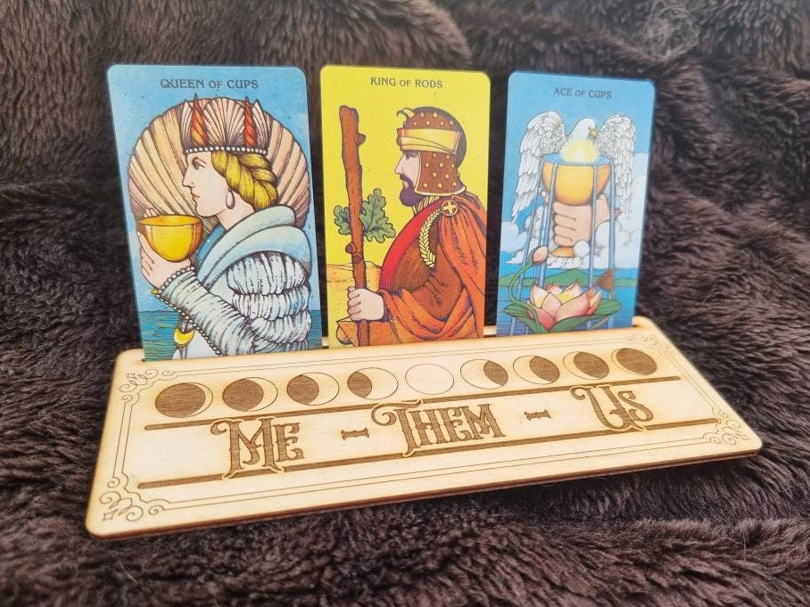Card Stand (Oracle, Tarot, Angel) "Me-Them-Us"