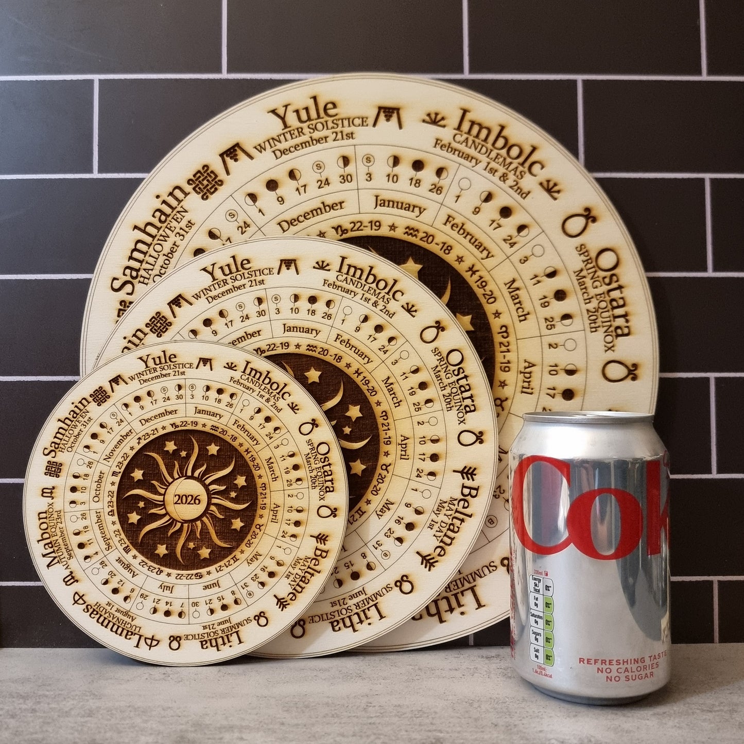 2026 Wheel of the year Moon and Stars Design