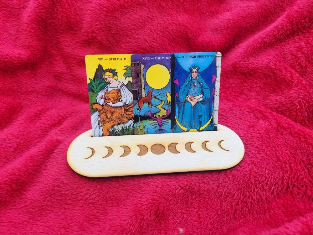 Card Stand (Oracle, Tarot, Angel) Minimalist Moon Phase