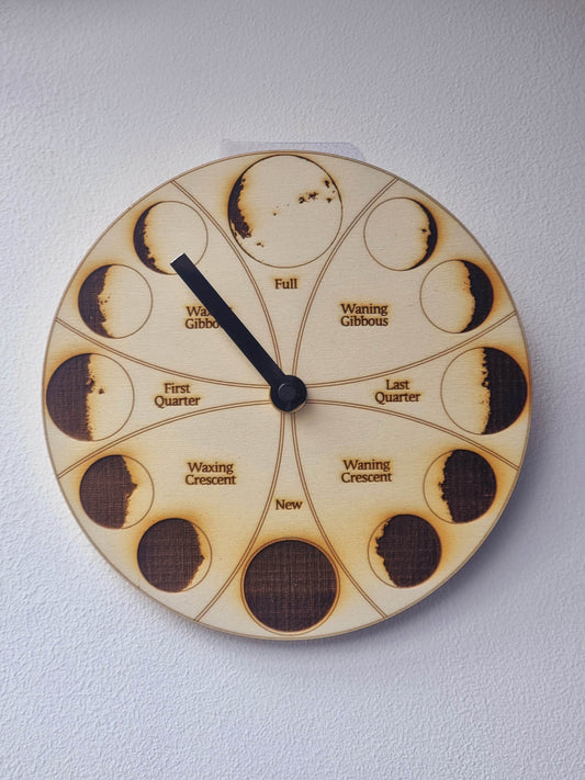 Venn MoonClock, Unique Moon Phase Clock, Moon Tracker, Educational Lunar Clock, Unique Lunar Cycle Clock - 29.5 days - 18cm