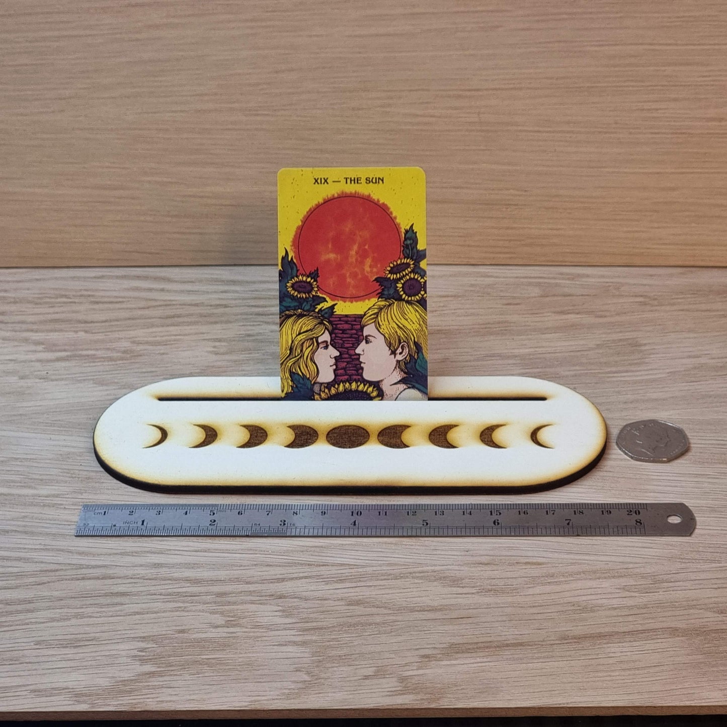 Card Stand (Oracle, Tarot, Angel) Minimalist Moon Phase