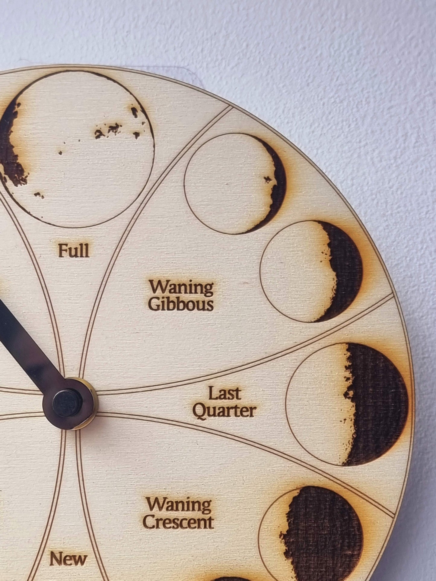 Venn MoonClock, Unique Moon Phase Clock, Moon Tracker, Educational Lunar Clock, Unique Lunar Cycle Clock - 29.5 days - 18cm