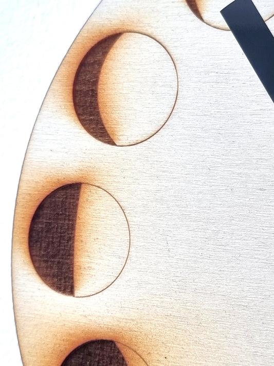 Moon Phase Clock Minimalist Style
