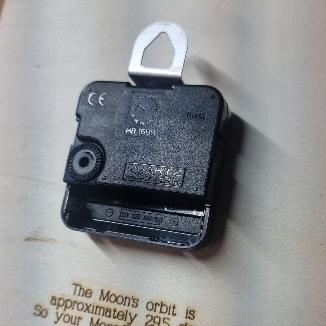 Moon Phase Clock Art Deco Style