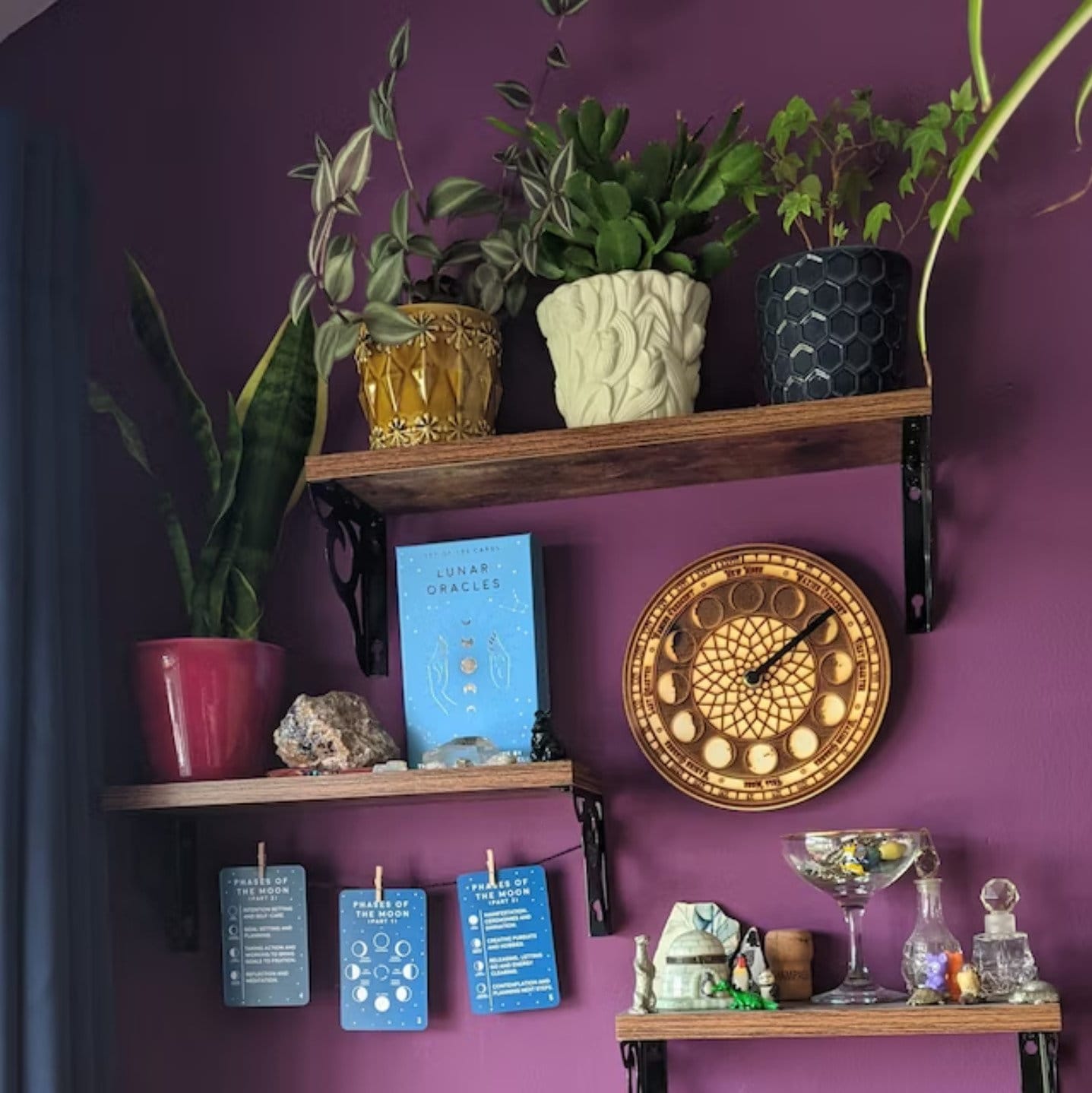 Moon Phase Clock Neo-Gothic Style