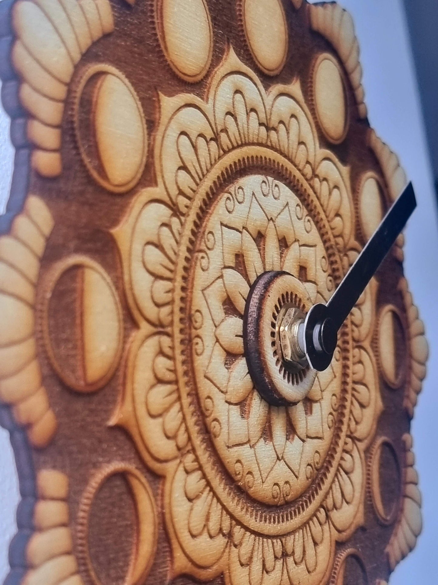 Moon Phase Clock Mandala Style