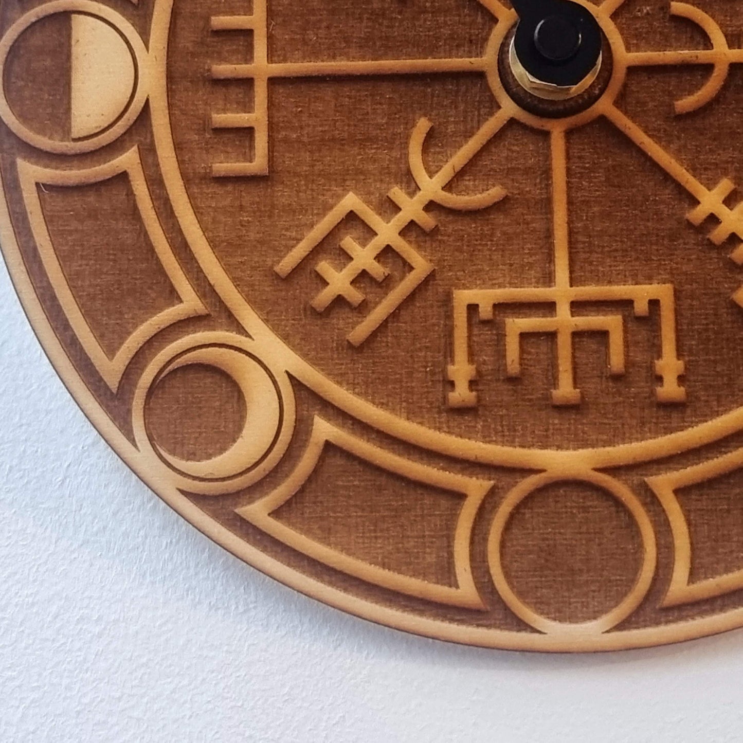 Moon Phase Clock Vegvisir, Viking Compass Design