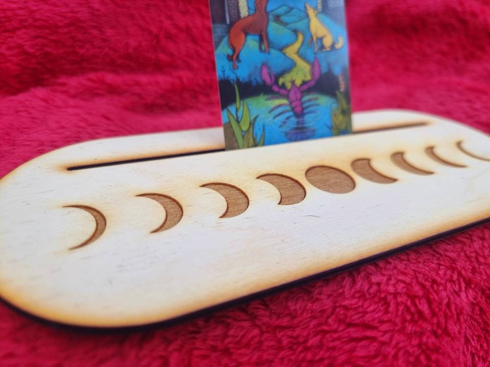Card Stand (Oracle, Tarot, Angel) Minimalist Moon Phase