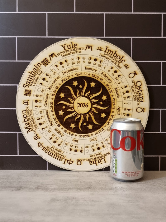 2026 Wheel of the year Moon and Stars Design