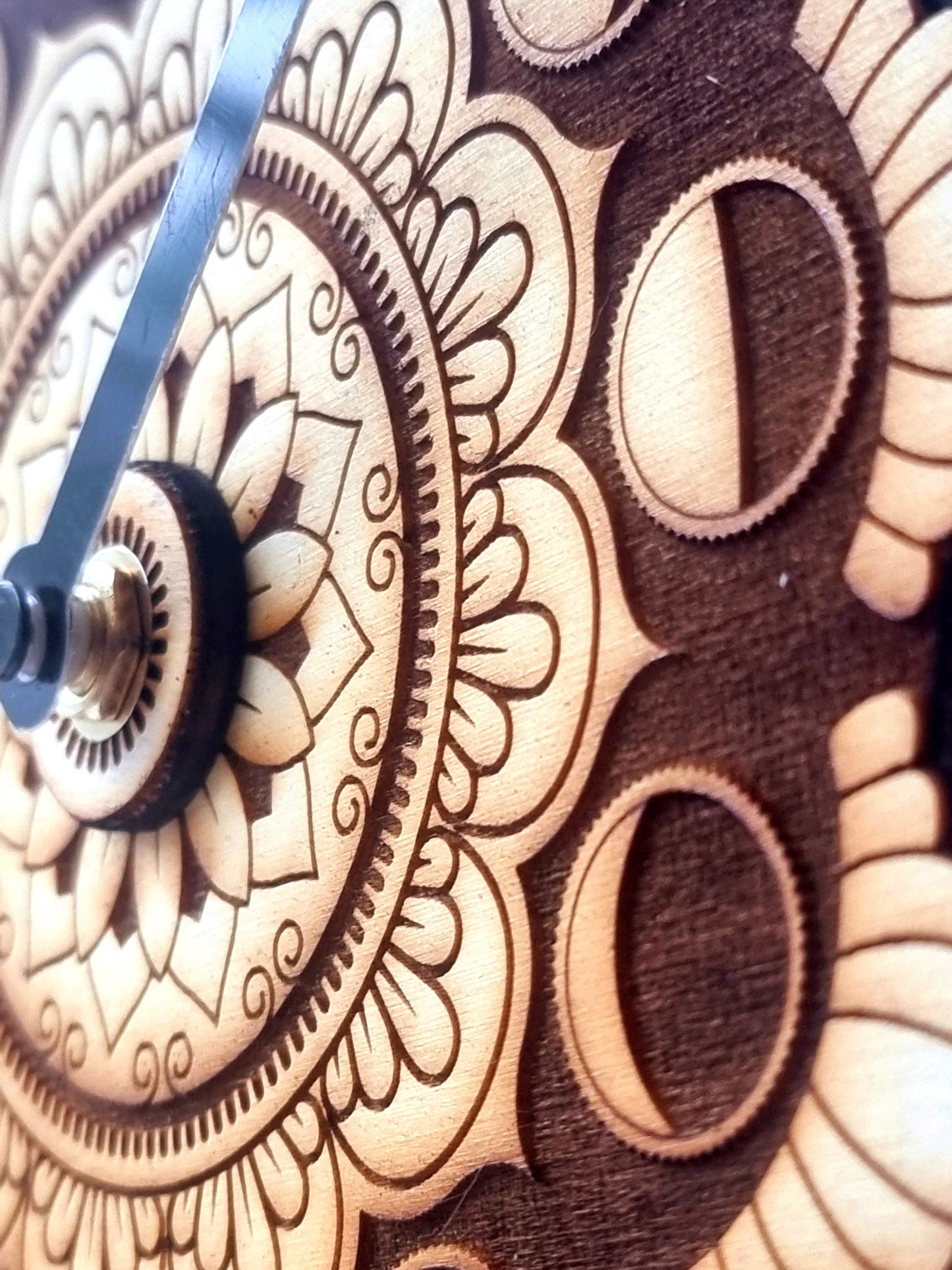 Moon Phase Clock Mandala Style
