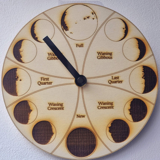Venn MoonClock, Unique Moon Phase Clock, Moon Tracker, Educational Lunar Clock, Unique Lunar Cycle Clock - 29.5 days - 18cm