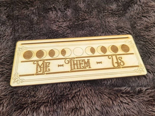 Card Stand (Oracle, Tarot, Angel) "Me-Them-Us"