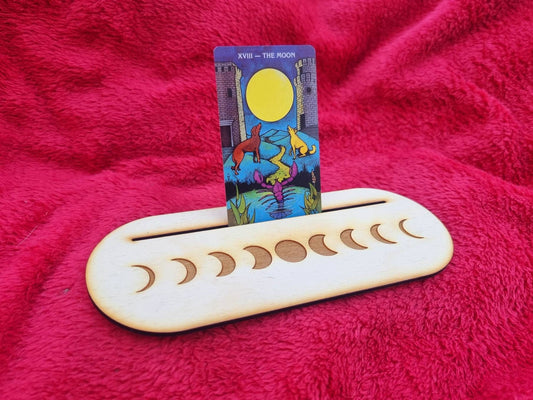 Card Stand (Oracle, Tarot, Angel) Minimalist Moon Phase