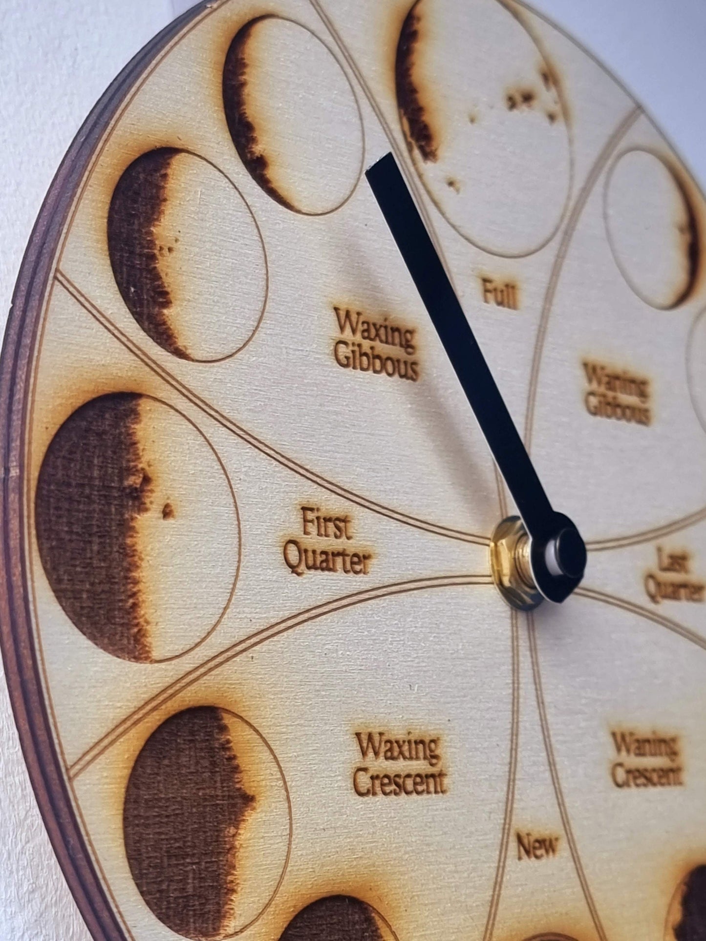 Venn MoonClock, Unique Moon Phase Clock, Moon Tracker, Educational Lunar Clock, Unique Lunar Cycle Clock - 29.5 days - 18cm