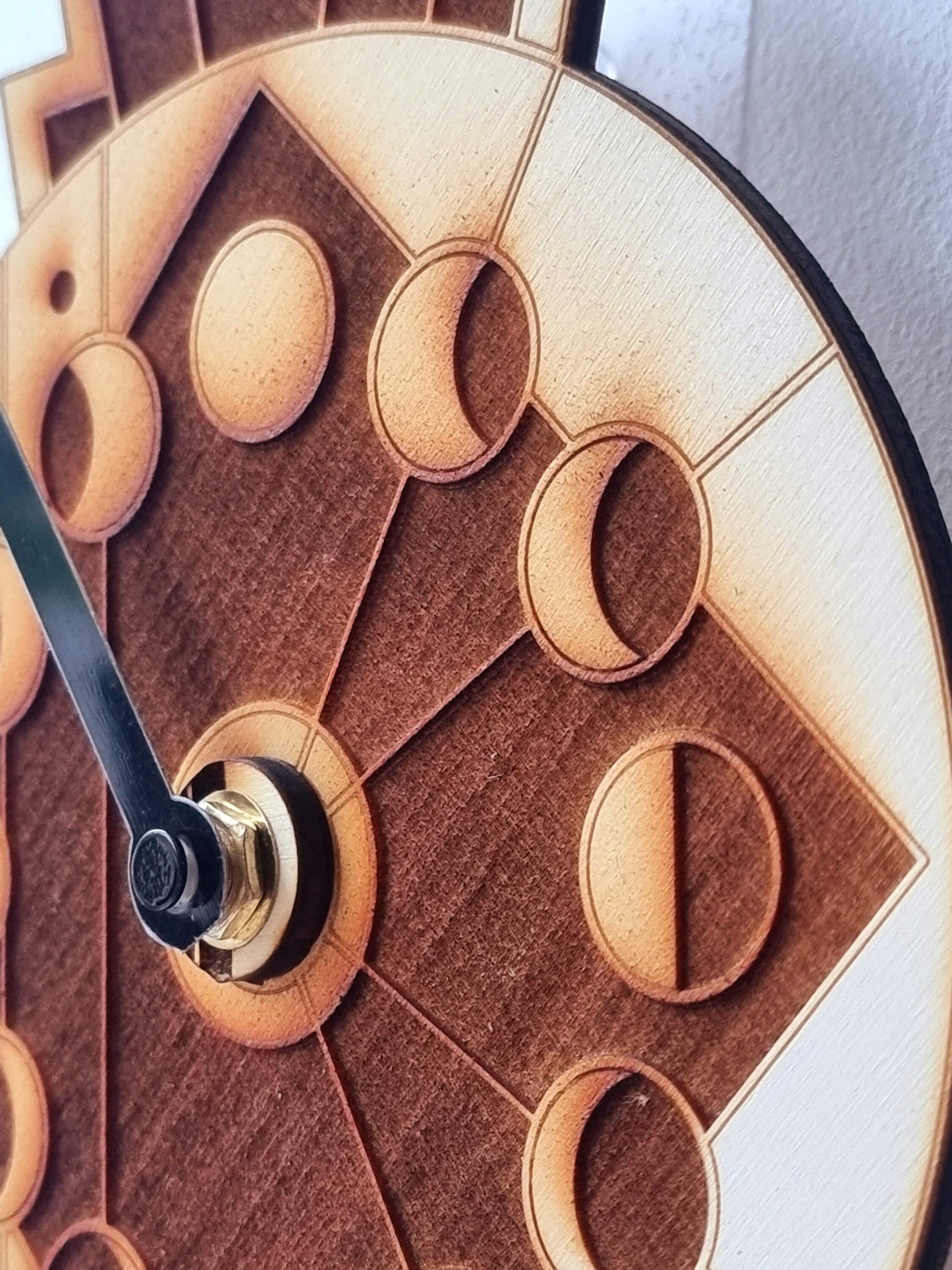 Moon Phase Clock Art Deco Style