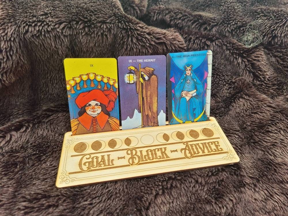 Card Stand (Oracle, Tarot, Angel) "Goal-Block-Advice"