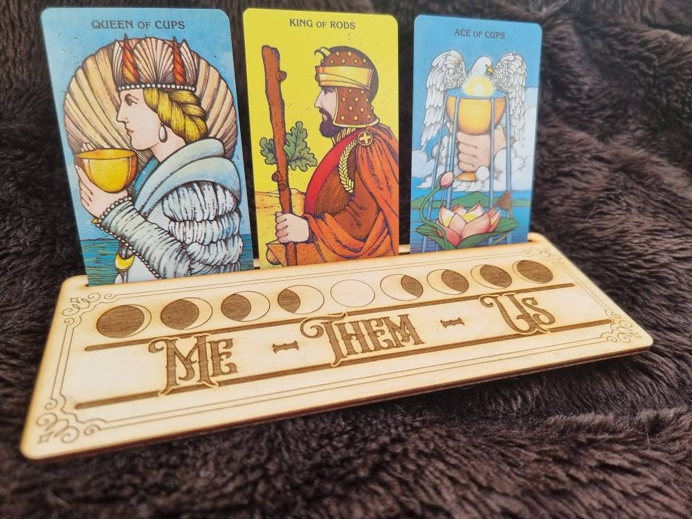Card Stand (Oracle, Tarot, Angel) "Me-Them-Us"