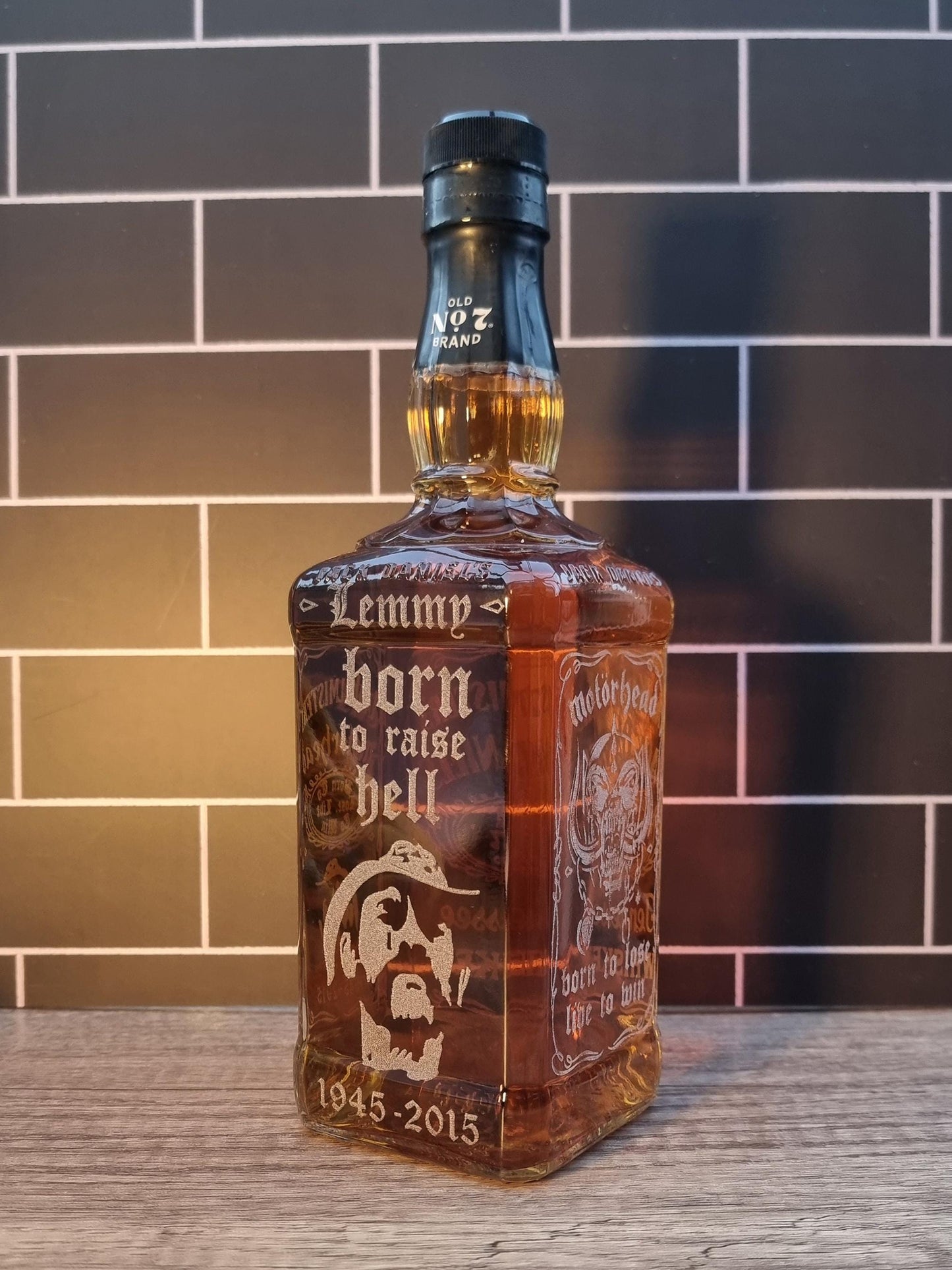 Jack Daniel’s Motorhead Lemmy Tribute Bottle Light.