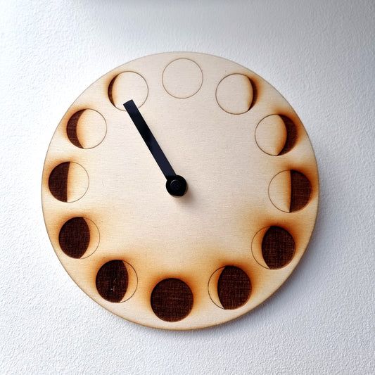 Moon Phase Clock Minimalist Style
